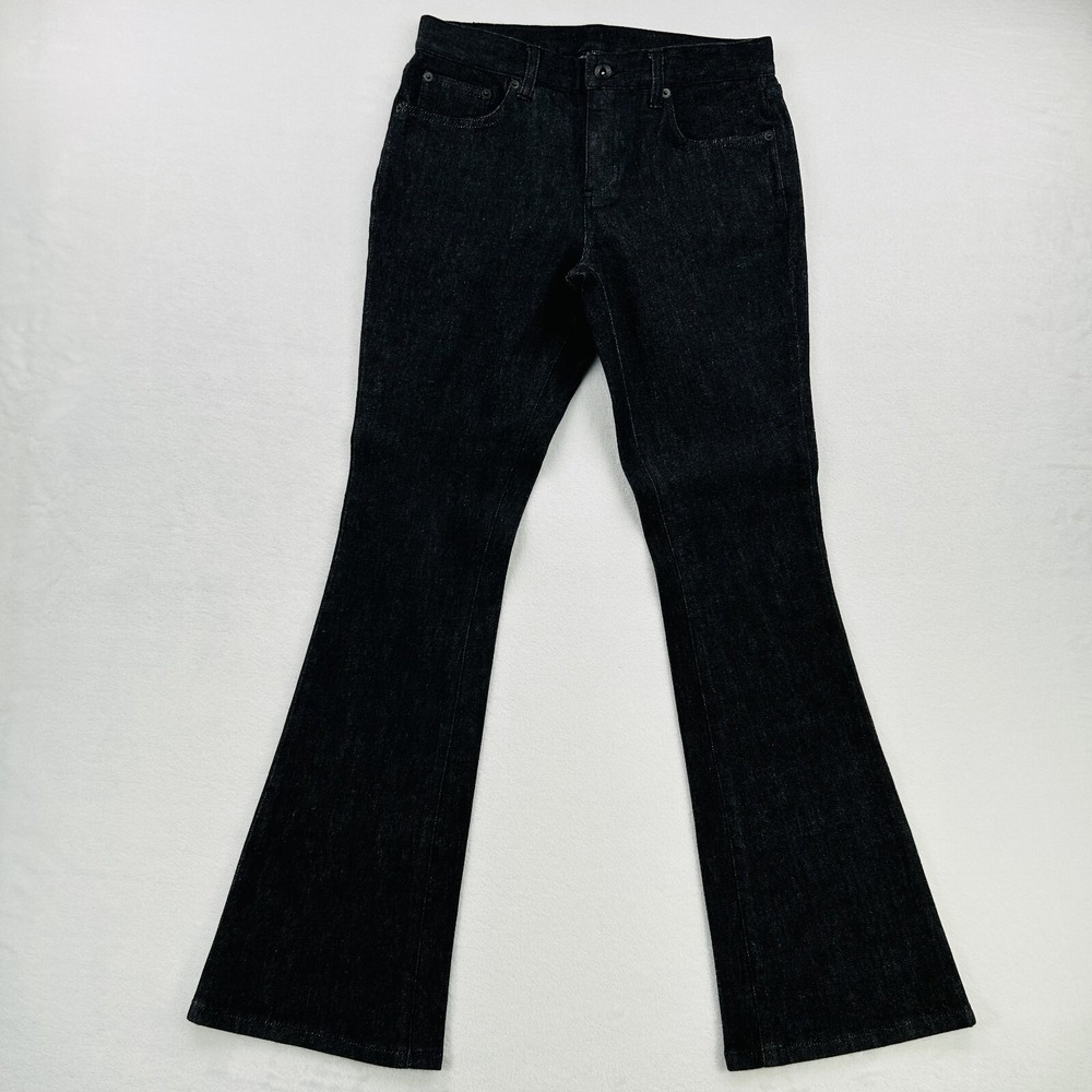 VINTAGE Lauren Ralph Lauren Jeans Womens 2P Black Flare Dark Sydney Denim Y2K